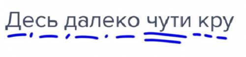 Синтаксичный розбир реченя десь далеко чути кру