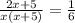 \frac{2x+5}{x(x+5)} =\frac{1}{6}