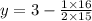 y=3-\frac{1\times16}{2\times15}