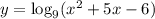 y = \log_{9}(x^{2} + 5x - 6)