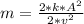 m = \frac{2*k*A^{2}}{2*v^{2}}