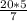 \frac{20*5}{7}