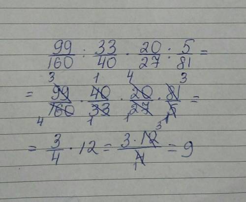 99/160 : 33/40 * 20/27 : 5/81 только с решением, ) 24 ​