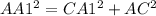 AA1^{2}=CA1^{2}+AC^{2}