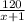 \frac{120}{x+1}