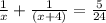 \frac{1}{x}+\frac{1}{(x+4)}=\frac{5}{24}