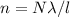 n=N\lambda /l