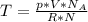 T = \frac{p*V*N_A}{R*N}