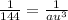 \frac{1}{144}=\frac{1}{au^{3}}