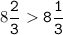 8\tt\displaystyle\frac{2}{3}8\frac{1}{3}