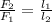 \frac{F_2}{F_1} = \frac{l_1}{l_2}