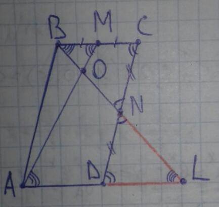 Точки m и n середины сторон соответственно bc и cd параллелограмма abcd. отрезки am и bn пересекаютс