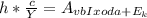 h*\frac{c}{Y} = A_{vbIxoda+E_k}