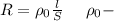 R=\rho_{0}\frac{l}{S}\ \ \ \ \rho_ {0}-