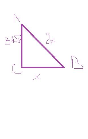 Втреугольнике abc угол с равен 90 градусов, угол а равен 30градусов, ас=34корня из 3. найдите ав.