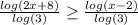 \frac{log(2x+8)}{log(3)}\geq\frac{log(x-2)}{log(3)}