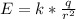 E=k*\frac{q}{r^2}