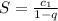 S=\frac{c_1}{1-q}