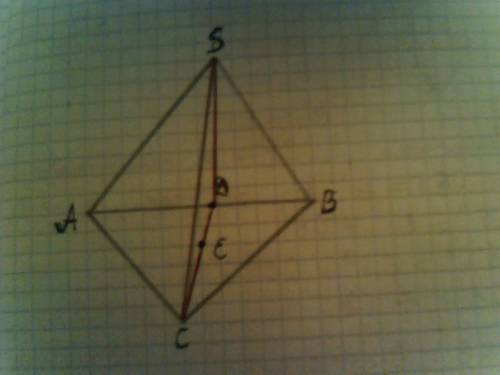 Решить! 1) расстояние от точки s до каждой из вершин правильного треугольника авс равно 10 см. найди