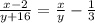 \frac{x-2}{y+16}=\frac{x}{y}-\frac{1}{3}