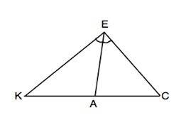 Втреугольнике екс еа - биссектриса сравните отрезки ас и ес