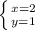 \left \{ {{x=2} \atop {y=1}} \right.