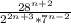 \frac{28^{n+2}}{2^{2n+3}*7^{n-2}}