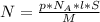 N=\frac{p*N_A*l*S}{M}