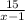 \frac{15}{x-1}