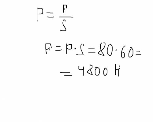 Скакой силой ветер давит на парус яхты, если площадь паруса 60 кв.м, а давление ветра 80 па?