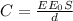 C=\frac{EE_0S}{d}