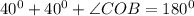 40^0+40^0+\angle COB=180^0