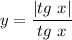 y = \dfrac{|tg~x|}{tg~x}