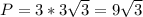 P=3*3\sqrt3=9\sqrt3