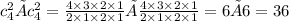 c_{4}^{2} × c_{4}^{2} = \frac{4 \times 3 \times 2 \times 1}{2 \times 1 \times 2 \times 1} × \frac{4 \times 3 \times 2 \times 1}{2 \times 1 \times 2 \times 1} = 6 × 6 = 36