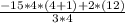 \frac{-15*4*(4+1)+2*(12)}{3*4}