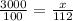 \frac{3000}{100}=\frac{x}{112}