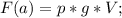 F(a)=p*g*V;\\