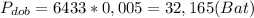 P_{dob}=6433*0,005=32,165(Bat)