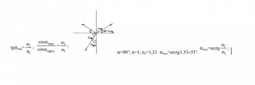 На стеклянную пластину с показателем преломления n падает луч света. каков угол падения луча если уг