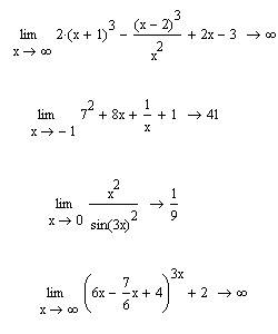 Решить: найти пределы функций 1) lim2(x+1)^3-(x-2)^3/x^2+2x-3 при х стремится к бесконечности 2) lim