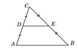 Площадь треугольника abc равна 12. de -средняя линия .найдите площадь треугольника cde
