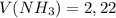 V(NH_3)=2,22