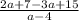 \frac{2a+7-3a+15}{a-4}