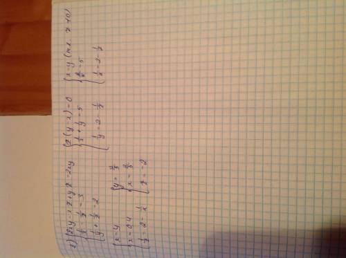 Решить! надо! системы из трех уравнений первая система 1.x+y-xy=0 2.x+z-2xz=0 3.y+z-5yz=0 вторая сис