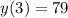 y(3)=79