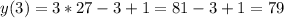 y(3)=3*27-3+1=81-3+1=79