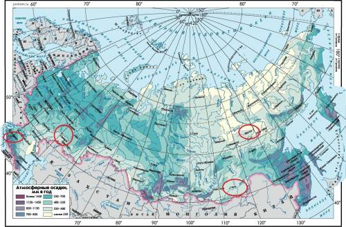 Вкаком из перечисленных городов россии среднегодовое количество атмосферных осадков наибольшее? 1) с