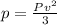 p=\frac{Pv^2}{3}