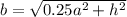 b = \sqrt{0.25a^{2}+h^{2}}